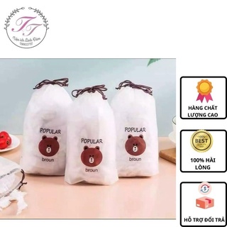 Set 100 màng bọc thực phẩm có chun bọc đồ ăn