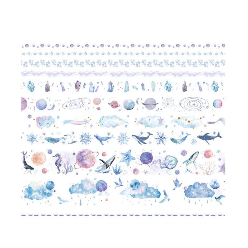 Bộ 10 Cuộn Băng Keo Dán Trang Trí Sổ Tay DIY