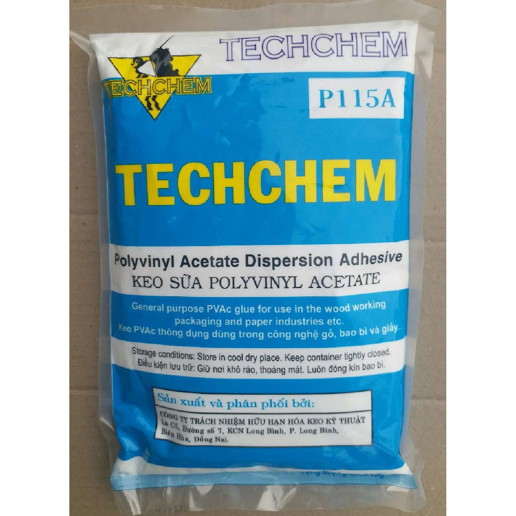 Keo sữa Techchem chuyên dụng trong làm mộc-Keo dán tổng hợp PVA-Giadung24h