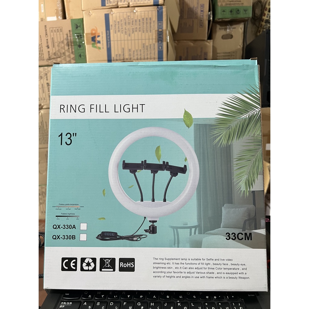 Bộ Đèn Livestream Chân+Vòng Led 16cm 26cm 33cm Cao 2.1( 3 Chế Độ ĐÈN )