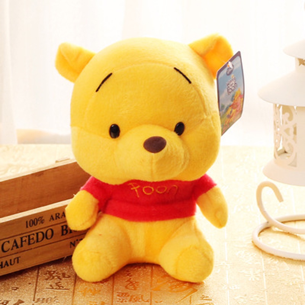 Móc khóa gấu Pooh nhồi bông dễ thương đáng yêu 12-18cm