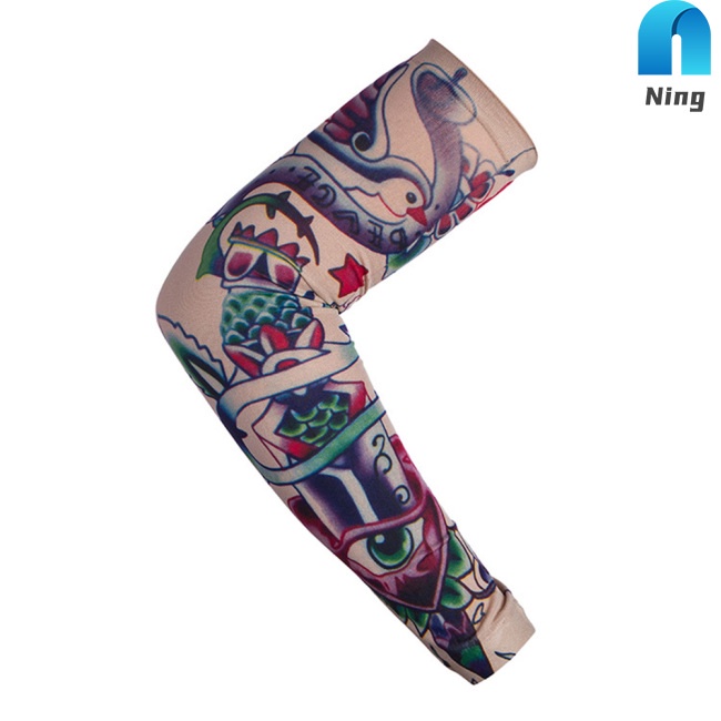 Bộ 6 Găng Tay Chống Tia Uv Họa Tiết Xăm Hình Sáng Tạo Dành Cho Hoạt Động Thể Thao Ngoài Trời