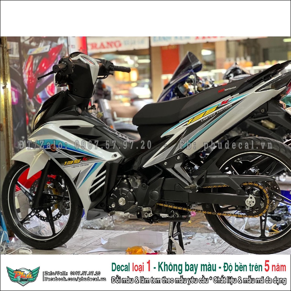 Tem rời Exciter 135 trắng đen (2)
