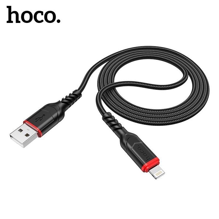 Cáp sạc 2.4A Hoco X59 Lightning 2m đầu sạc chống gẫy gập hỗ trợ truyền dữ liệu cho iPhone/iPad dài 2M