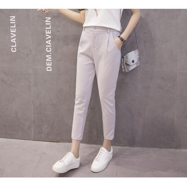 SUXI Quần Dài Nữ Ống Rộng Chất Liệu Chiffon Siêu Mỏng 4 Mùa