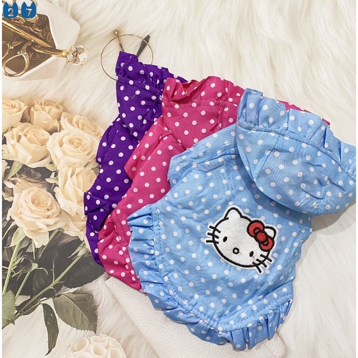 Áo Có Mũ Trùm Đầu Cho Thú Cưng Hình Hello Kitty
