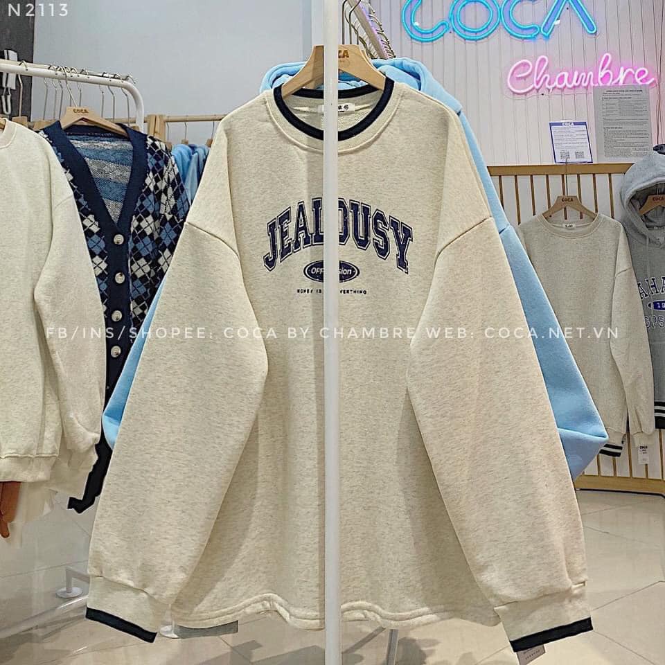 Áo Sweater Unisex Nam Nữ  In Chữ Jealousy Chất Nỉ Dày Mịn Ấm Áp -Chuu House- CH0088