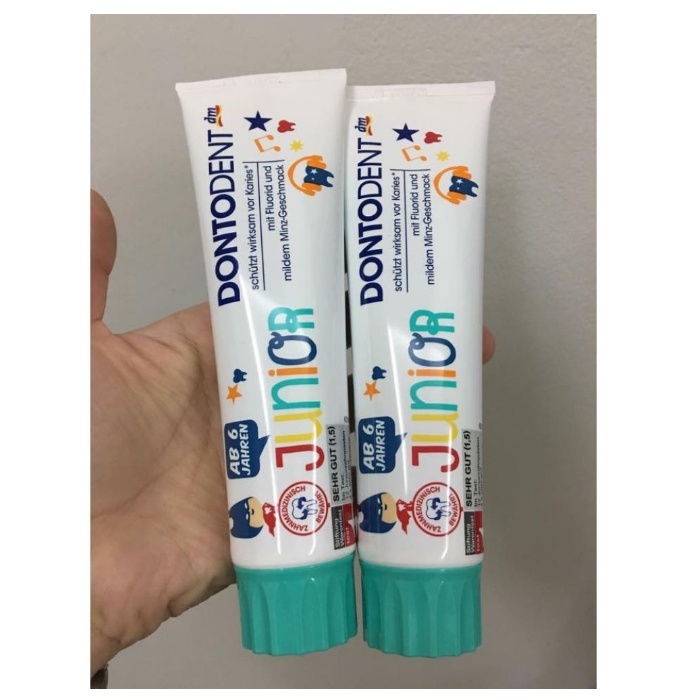 Kem đánh răng trẻ em & người lớn Dontodent Đức 100ml cho bé trên 6 tuổi - Shop Viloet