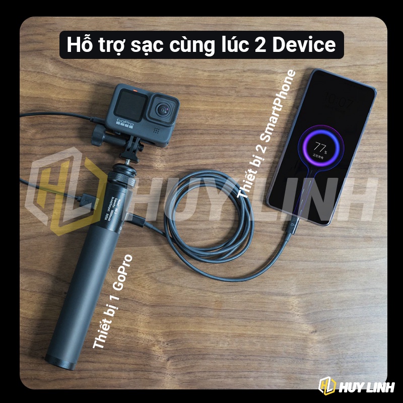 Ulanzi BG3 Pin 10,000 Mah - Tay cầm kiêm pin sạc dự phòng cho Spotcam, điện thoại, máy ảnh