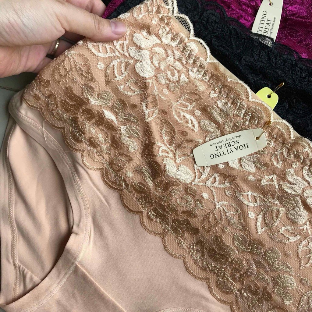 Quần lót cotton pha ren cạp cao gen bụng nhẹ, quần lót dành cho các mẹ | BigBuy360 - bigbuy360.vn
