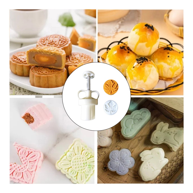 Khuôn Làm Bánh Trung Thu / Bánh Trung Thu Hình Lá Phong Có Thể Điều Chỉnh Độ Dày