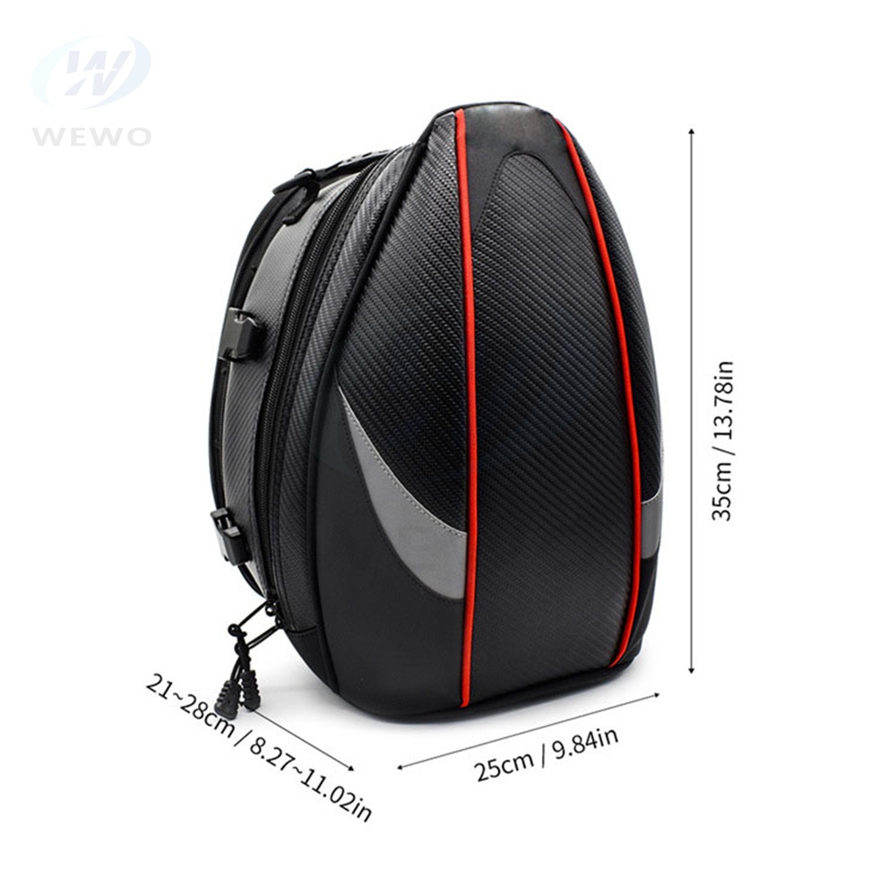 Túi Đựng Đồ Gắn Yên Sau Xe Mô Tô 20L-35L Bằng Sợi Carbon Chống Thấm Nước
