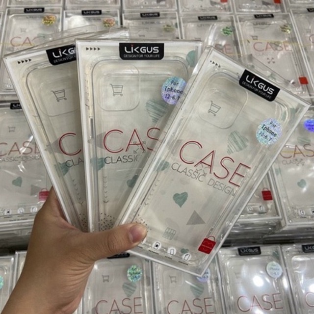 Ốp lưng LIKGUS meka trong suốt không ố màu dành cho iphone 7plus đến 15 pro max