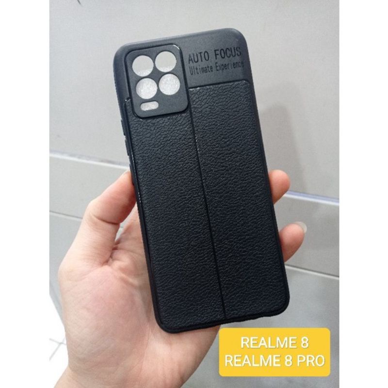 Ốp lưng realme 8/realme 8 pro Auto Focus Silicon giả da mềm