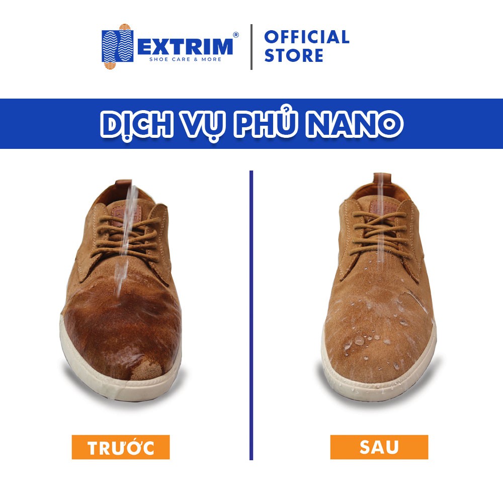 HCM  - Trọn gói Combo Bảo vệ giày - Phủ Nano bảo vệ giày đi mưa & Dán Sole bảo vệ đế giày tại EXTRIM