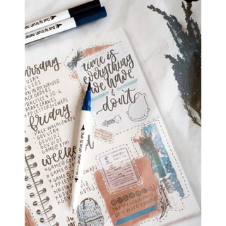 (K011) Bút trang trí sổ brush pen Artist 2 đầu nhiều màu