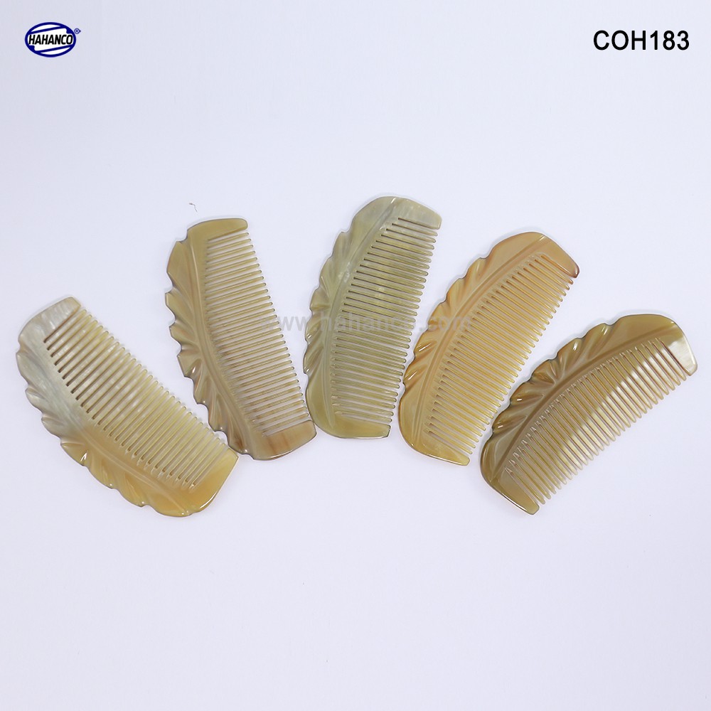 Lược sừng xuất Nhật - COH183 (Size: S - 11cm) Vương miện nhỏ - Horn Comb of HAHANCO - Chăm sóc tóc