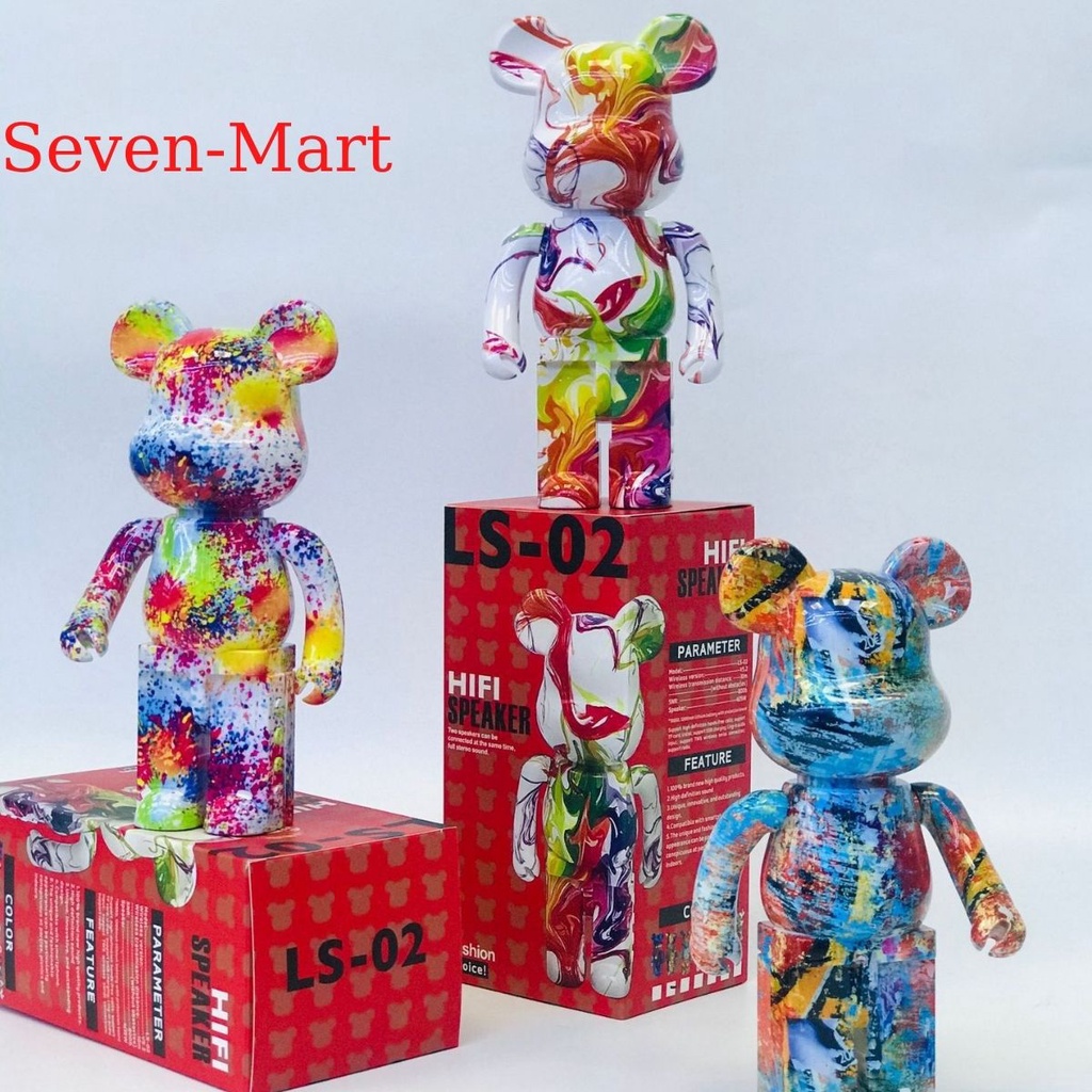 Loa Bluetooth Gấu Bearbrick Di Động Nhỏ Gọn Âm Thanh Đỉnh Màu Sắc Cá Tính