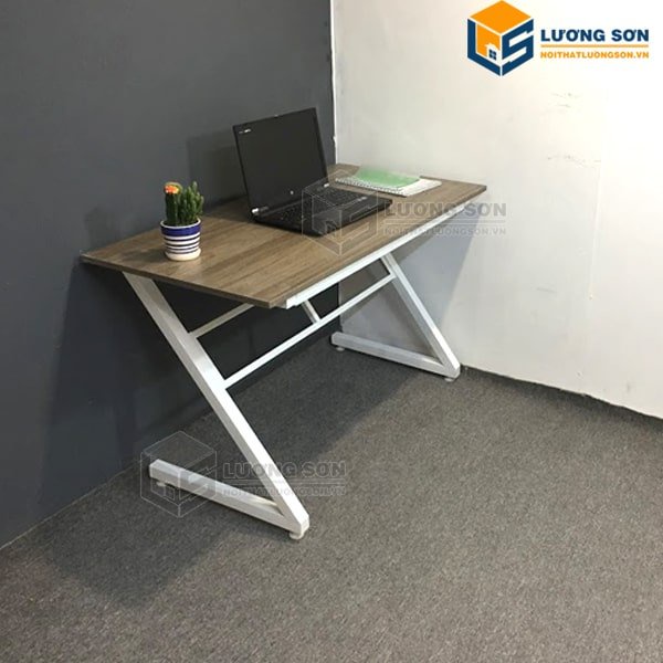 Bàn Chân Sắt Chữ Z Mặt bàn Gỗ Cao Su 60 x 120 cm Chống Nước, Bàn Ăn, Làm Việc, Học Sinh, Văn Phòng
