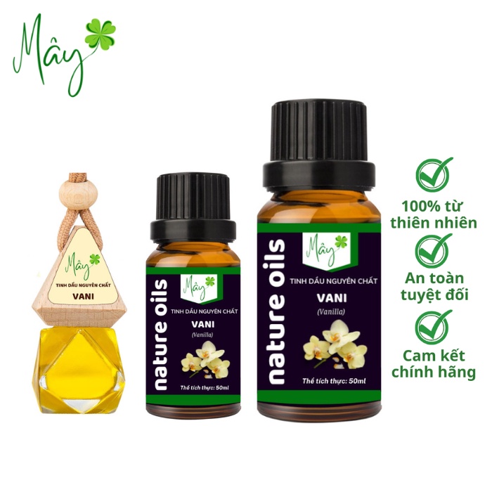 Tinh dầu Vani nguyên chất 10ml - 50ml, tinh dầu thiên nhiên Mây giúp thơm phòng, thư giãn
