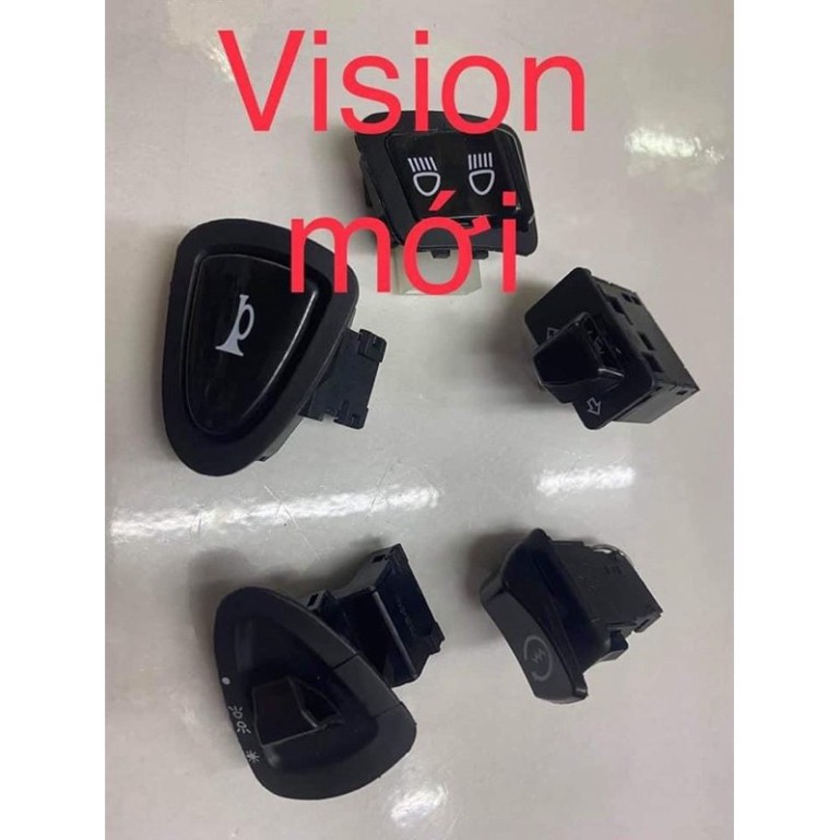 (Giá Rẻ Vô Địch ) Bộ 5 Nút Tín Hiệu Xe RS+Vision+RS+Future1+S110 _ Đèn Pha, Cos, Xi Nhan, Kèn, Đề