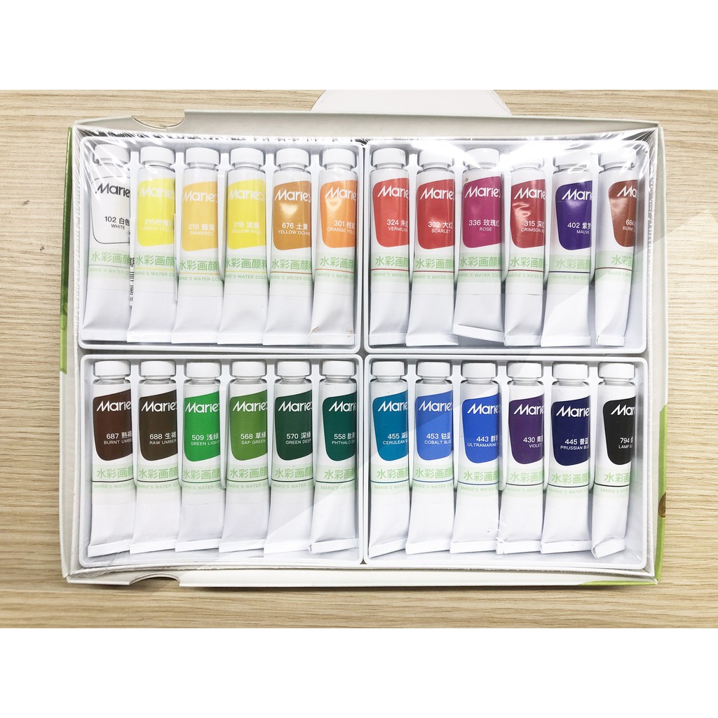 Màu nước Maries dạng tuýp 9ml/12ml