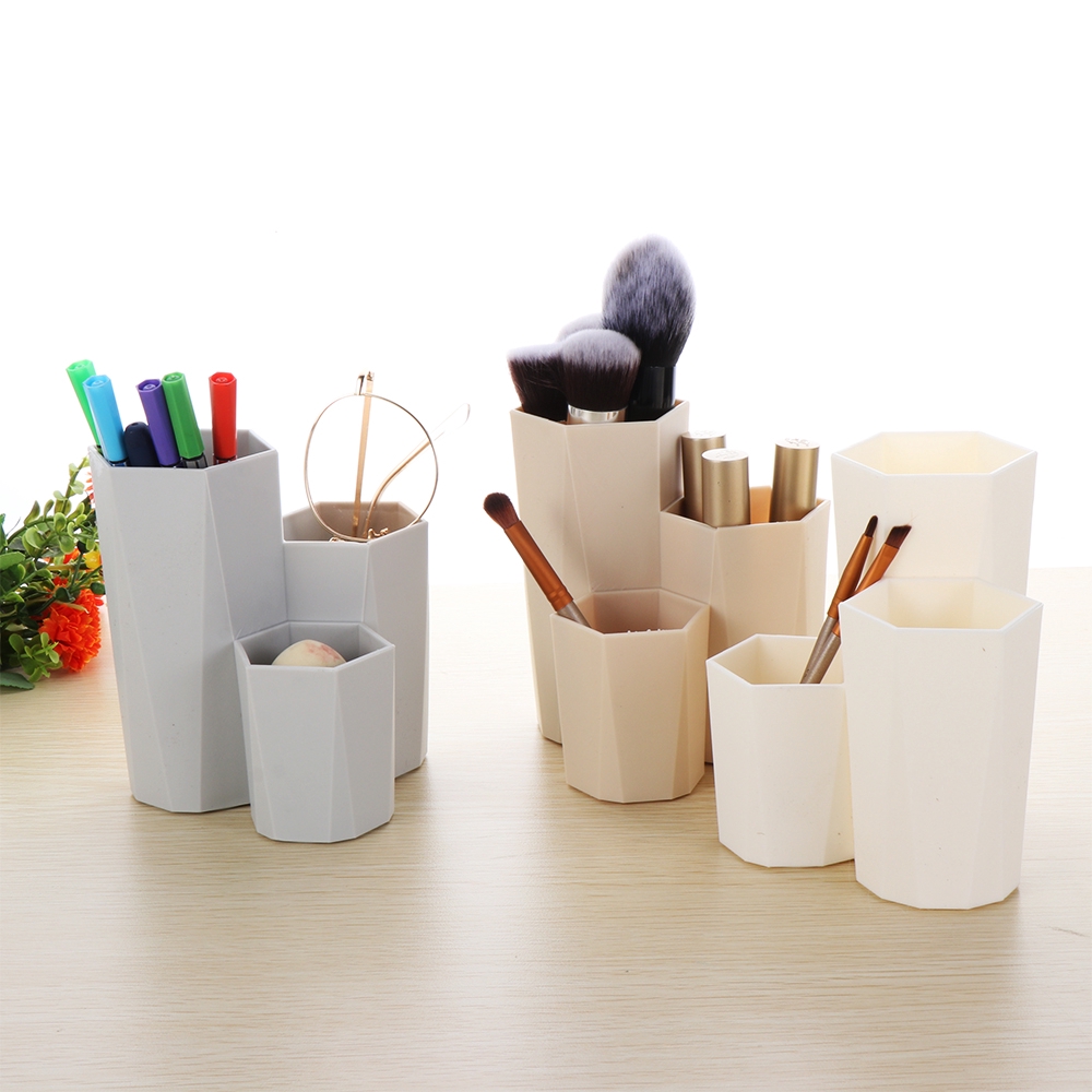 Hộp chia 3 ngăn đựng đồ trang điểm để bàn tiện lợi tam71