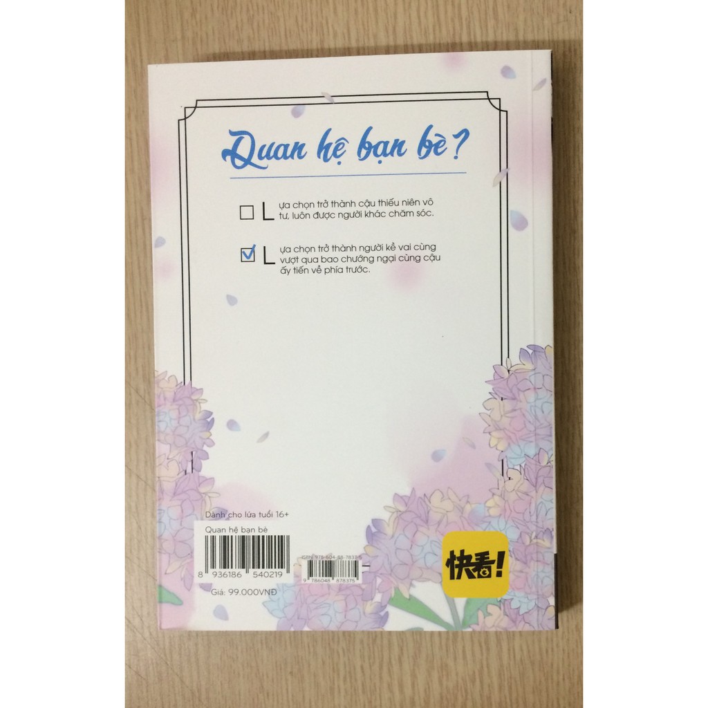 [ Sách ] Quan hệ bạn bè (Tập 1) - Tặng Kèm Bookmark