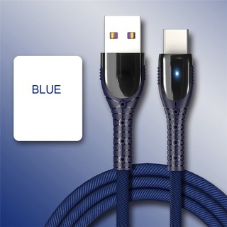 Cáp Sạc Nhanh 5a Micro Usb / Type-C Có Đèn Led Cho Android Và Ios Tiện Dụng