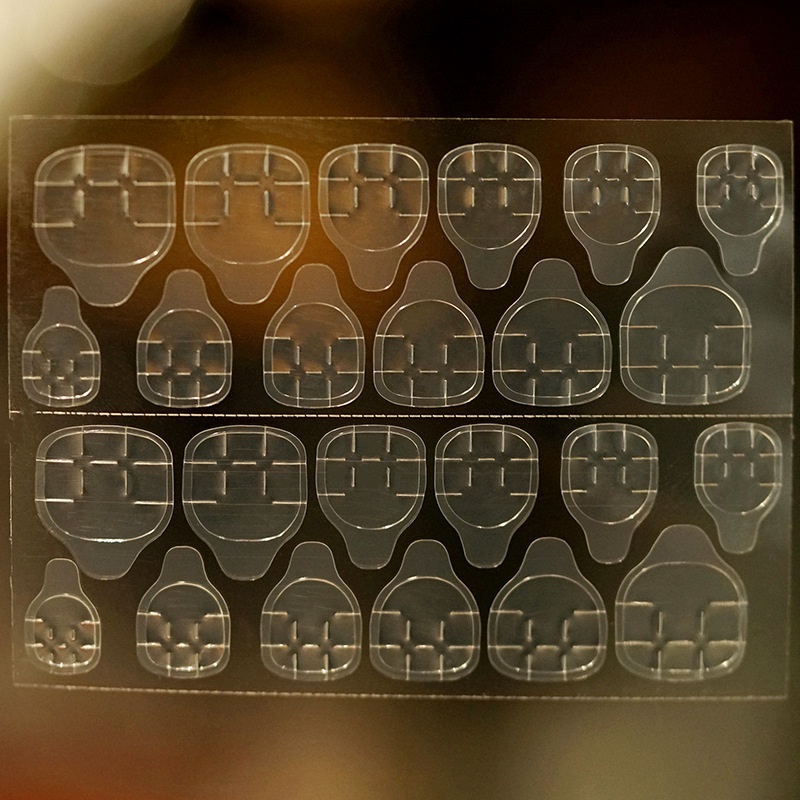 Bộ 24 Sticker miếng keo dán móng tay bằng Silicon kèm cây dũa móng, đệm thấm cồn và que cậy móng tiện lợi