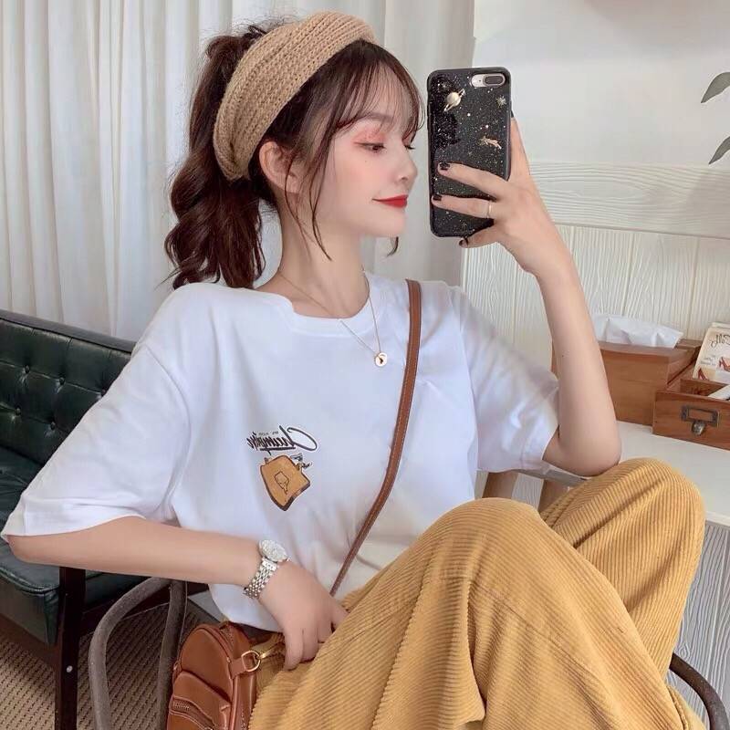 NRVP Áo Thun Cổ Tròn Tay Ngắn Thời Trang 2021 Cho Nữ