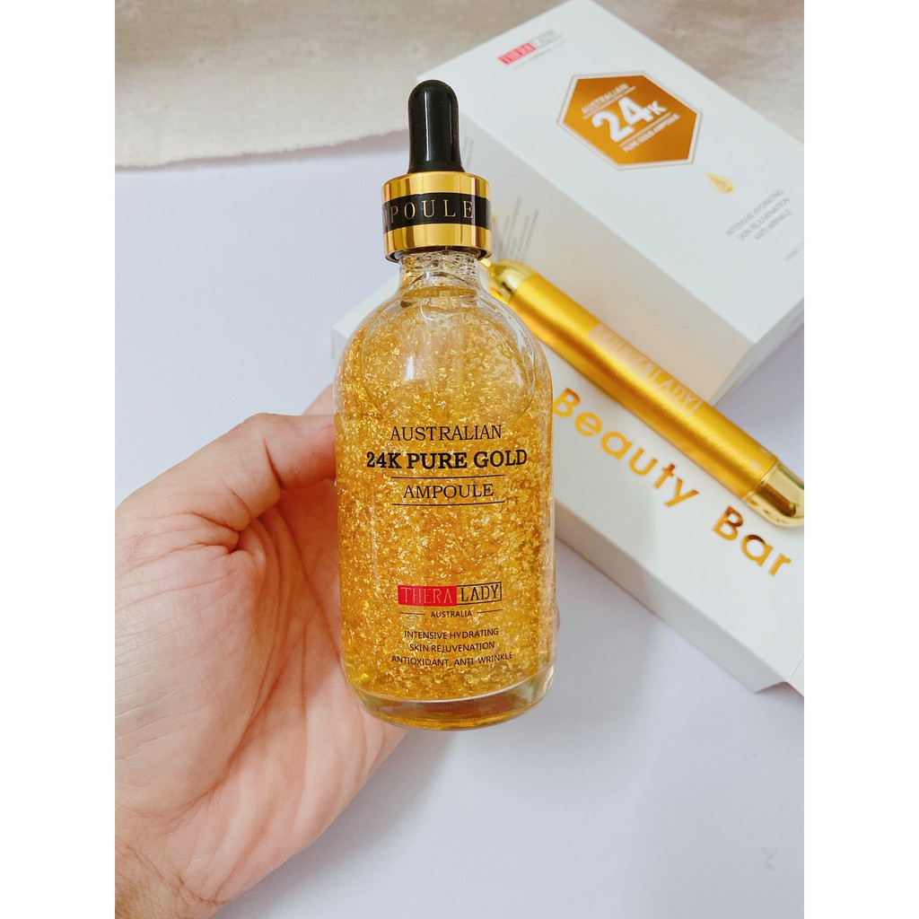 Serum Tinh Chất Vàng 24k Pure Gold Ampoule Thera Lady 100ml (Date mới nhất) - Xuất xứ Úc