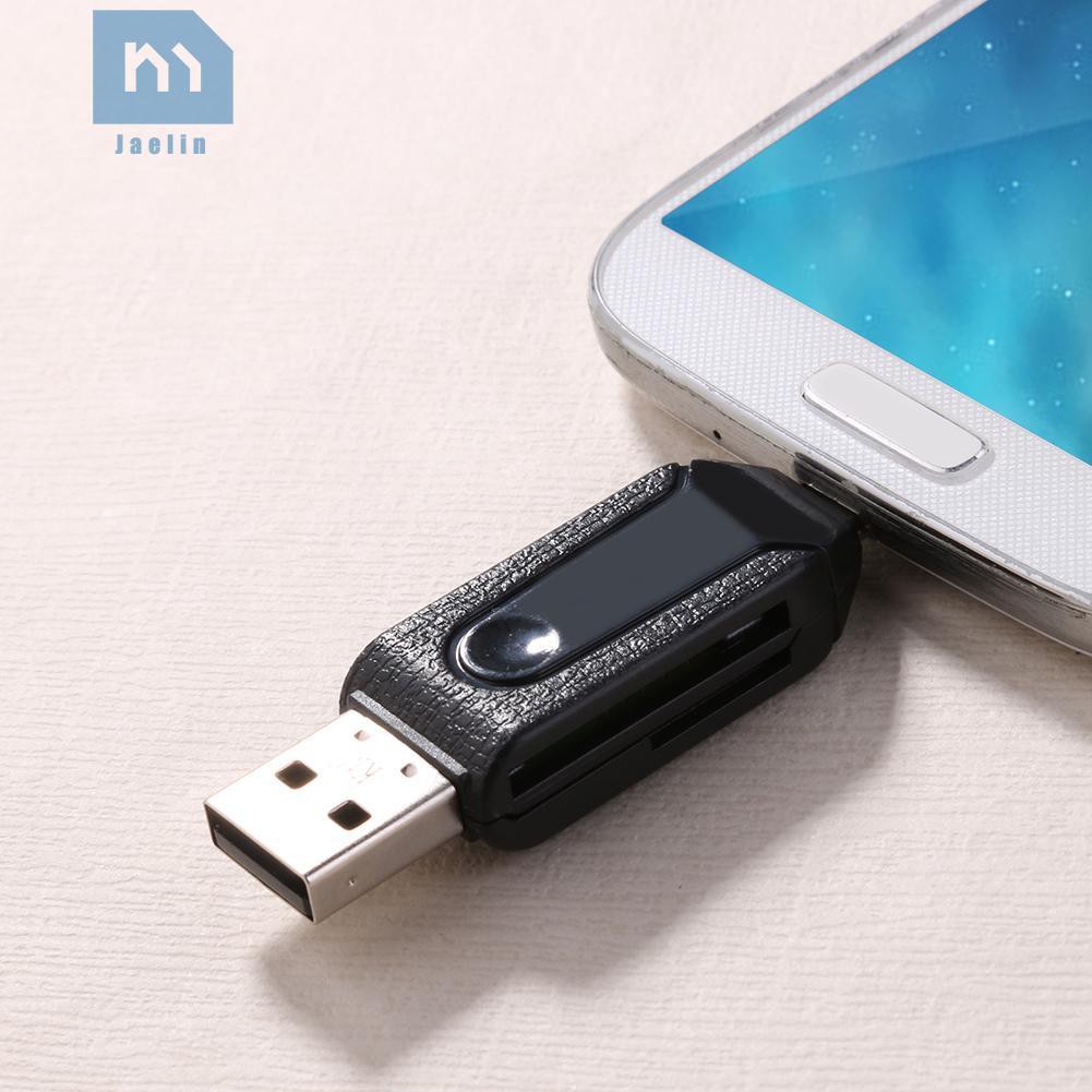 Jae•☼USB2.0 Micro USB OTG Card Reader for TF SD Memery Card for PC Mobile Phone✩