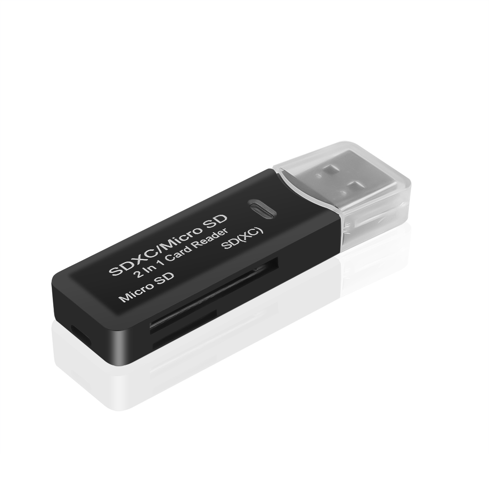 Đầu đọc thẻ nhớ USB 3.0 mini 2 trong 1 hỗ trợ thẻ Micro SD và TF dành cho máy tính bàn và máy tính xách tay