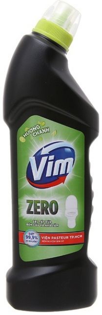 Dung dịch vệ sinh nhà tắm bồn cầu VIM Zero hương chanh Xanh Chai 750ml