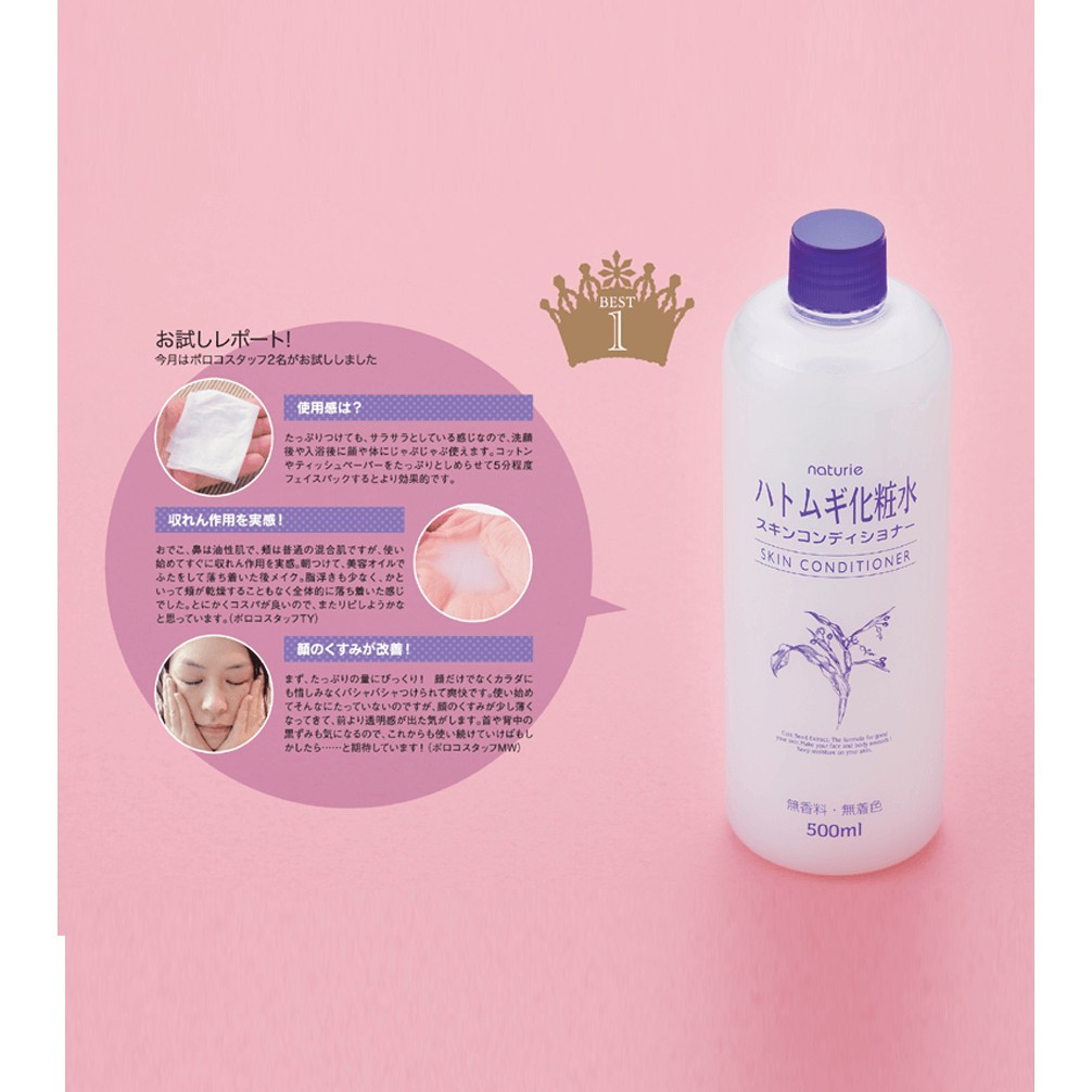 Nước Hoa Hồng Naturie Skin Conditioner Lotion Nhật Bản (No.1 Cosme)