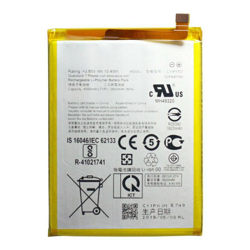 pin Asus Zenfone Max (M1) ZB555KL/ 4000mAh/ C11P1707 bảo hành 6 tháng