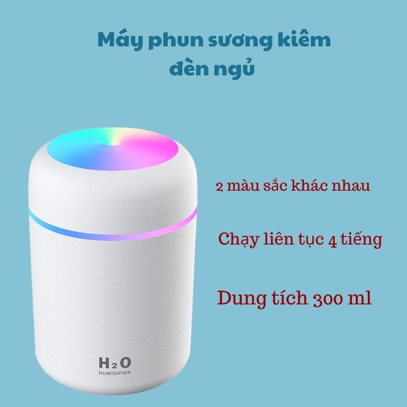 [Ảnh thật] Máy phun sương tinh dầu / tạo ẩm có đèn led đổi màu cho phòng ngủ đơn giản và trẻ trung