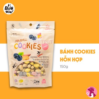 Bánh quy Cookies hỗn hợp BOWWOW - Bánh thưởng cho chó mèo (NK Hàn Quốc) Gói bự 150g