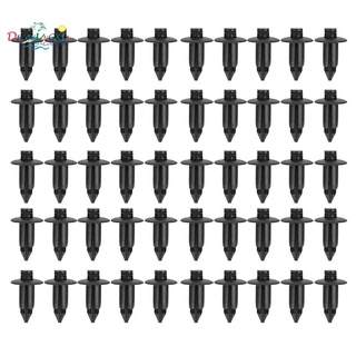 50x Plastic Rivet Bike Fairing Trim Panel Fastener Clips 6mm for Honda Yamaha Black