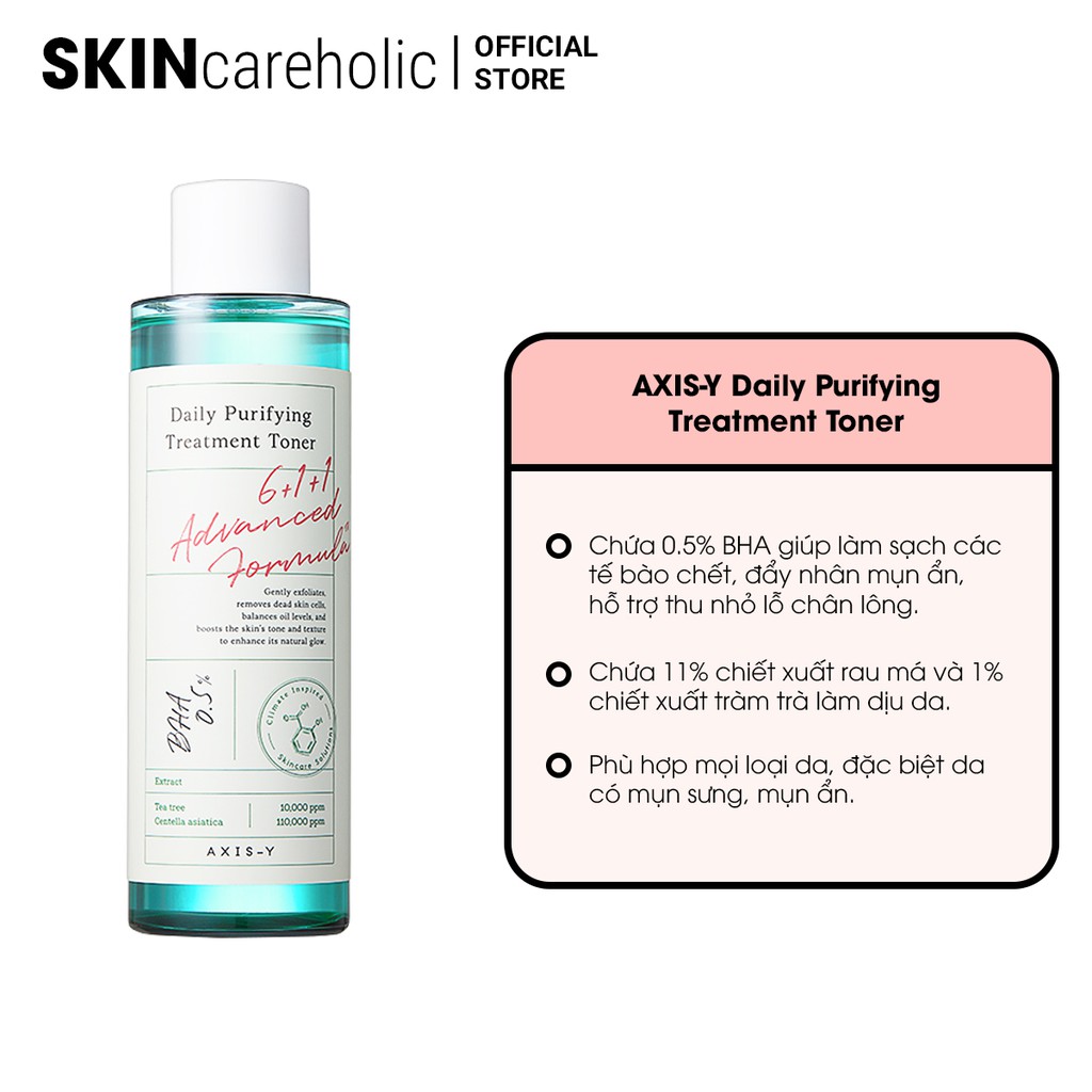 Nước Hoa Hồng Làm Giảm Mụn AXIS-Y Daily Purifying Treatment Toner