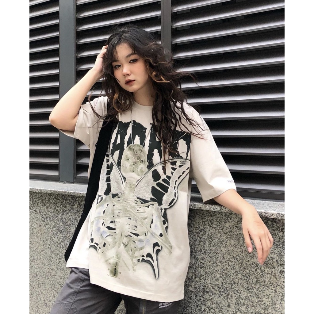 Áo thun Hades Skull Butterfly tay lỡ, form rộng Local Brand Unisex nam nữ - UniFive