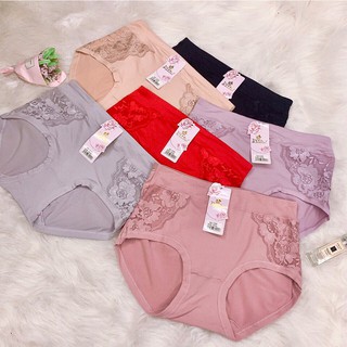 Quần lót trung niên, quần lót lưng cao dáng rộng thời trang cho bà, cho mẹ vải cotton cạp vừa ôm bụng mềm mát