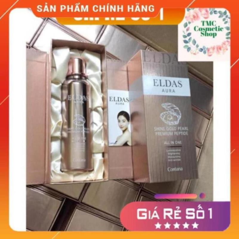 Serum tế bào gốc Eldas Aura Coreana Shine Gold Pearl Premium Peptide chai 100ml (shopmh59) (shopmh59)