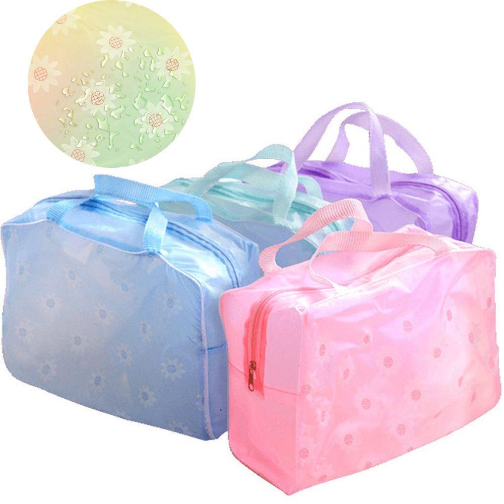 MUVAKO Túi Đựng Đồ Trang Điểm Bằng PVC Chất Lượng Cao Họa Tiết Hoa 5 Màu Sắc Dành Cho Bể bơi