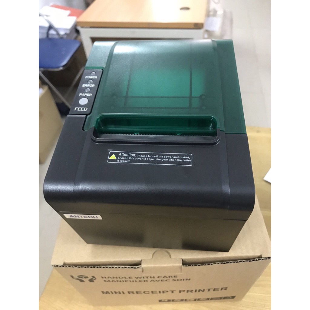 Máy in hóa đơn K80, in bill chuyển nhiệt khổ 80mm tự động cắt giấy, cổng USB, cổng LAN và Wifi Xprinter N160ii