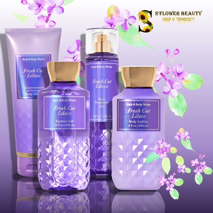 FRESH CUT LILACS | Bst Faceted | Bộ Sản Phẩm Gel Tắm Dưỡng Thể Xịt Thơm Toàn Thân Bath &amp; Body Works