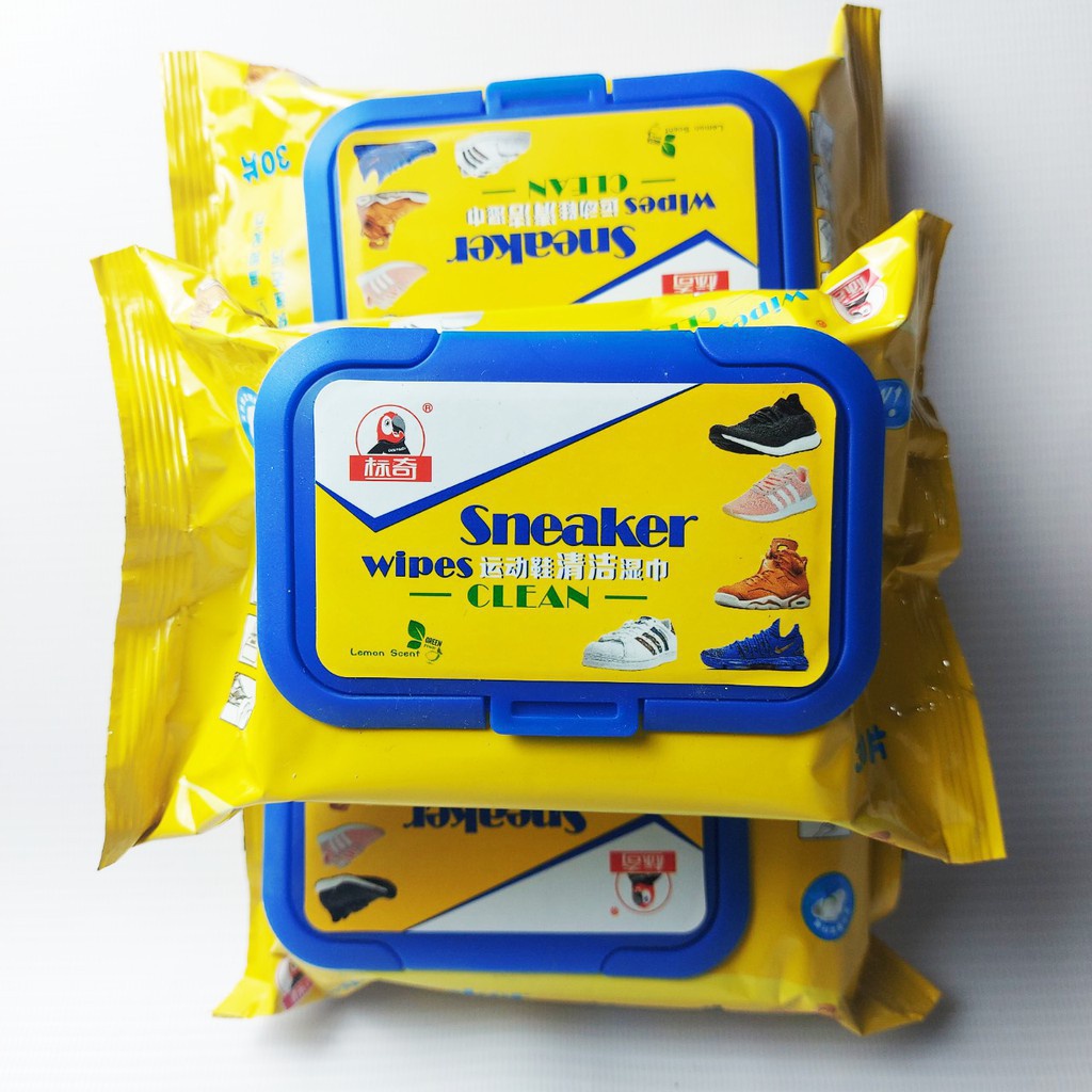 Khăn Giấy lau Giày Sneaker Cao Cấp - Vệ Sinh đồ da 30 tờ/ gói
