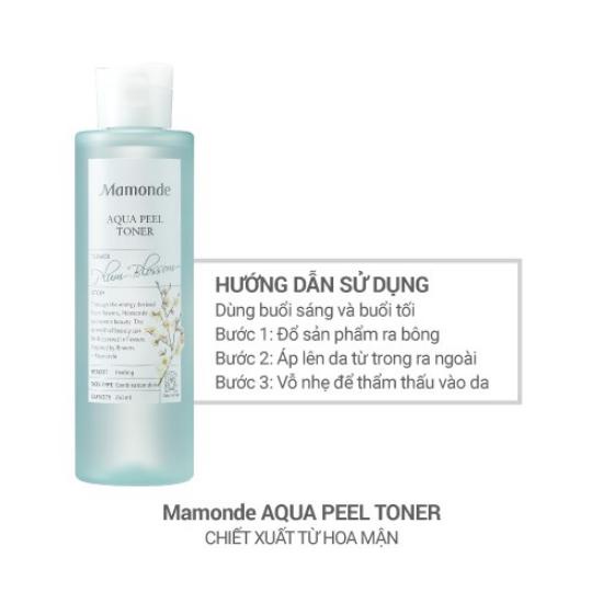 Nước Cân Bằng Mamonde Loại Bỏ Da Chết Cho Da Hỗn Hợp 250ml Aqua Peel Toner