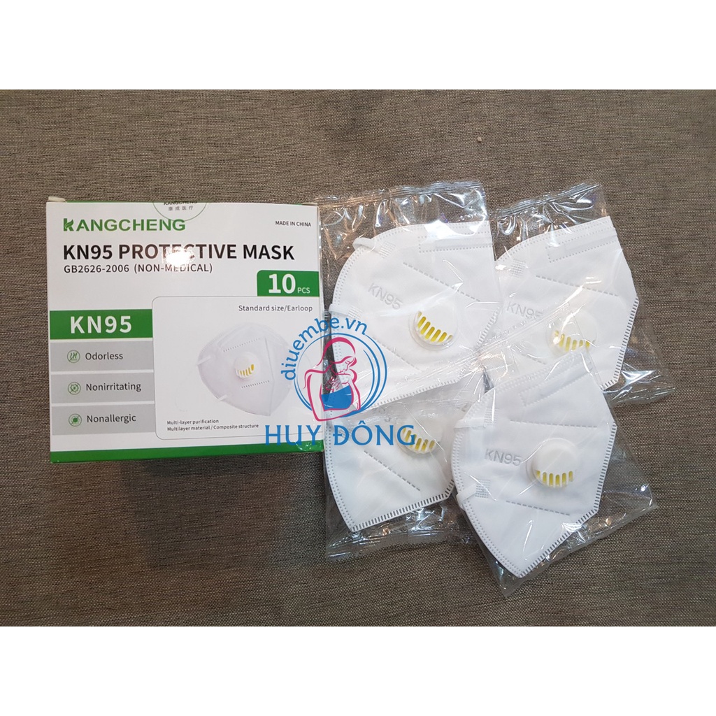 KHẨU TRANG KN95 KANGCHENG CÓ VAN THỞ KHÁNG KHUẨN CHỐNG BỤI MỊN PM2.5